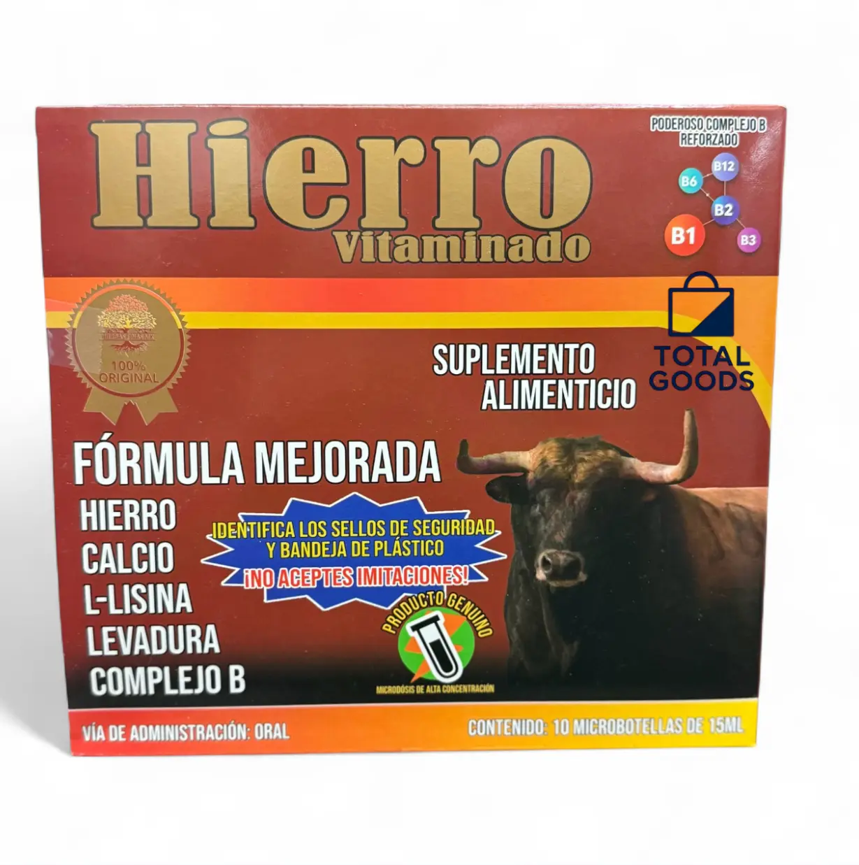 Hierro Vitaminado  Ampolleta Bebible Formula Mejorada 10 vials