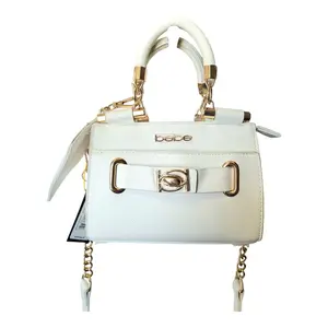 Bebe Alex Mini Satchel Bag - White, Women's Handbag