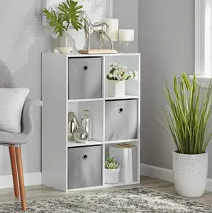MS 6 Cube Storage Organizer, White