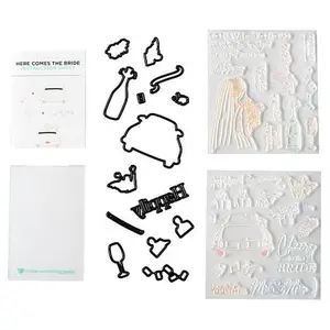 Crafts & Sewing Diamond Press Here Comes the Bride Stamp and Die Kit