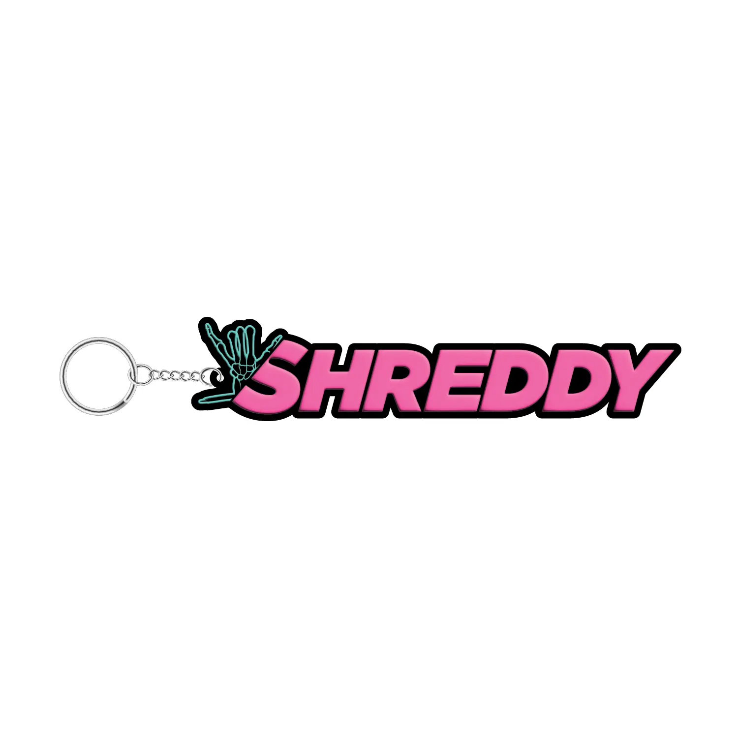 Shaka Shreddy Rubber Key Chain
