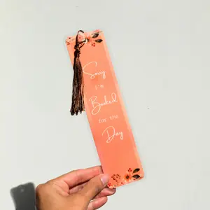 Orange I'm Booked for the Day Bookmark - Floral Fall Bookmarks bookish merch