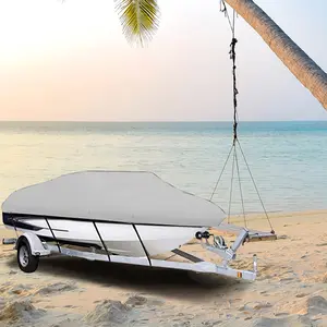 Boating Accessories Universal Four Season Heavy-Duty 210D Boat Cover for Yacht & Trailer Hull Protection Cover