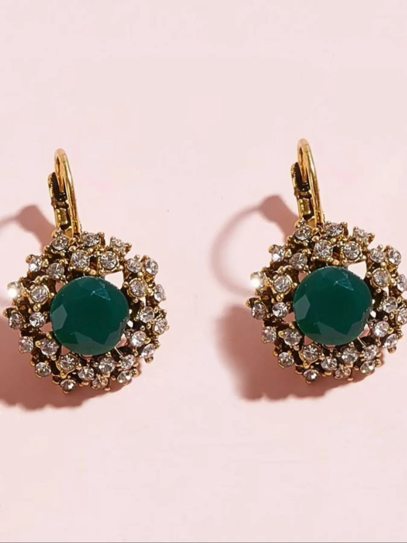 Women's Vintage Rhinestone Earrings, Elegant Jewelry Accessory for Special Occasions, Perfect Gift Idea for Her, High Quality Earrings, Rhinestone Decorated Bling