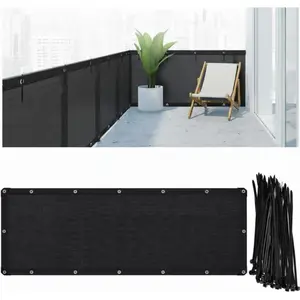 3' X 20' Balcony Screen Privacy Fence Cover HDPE UV Resistant Privacy Screen Balcony Mesh Fence Panel Cover for Deck Backyard Pool Porch Outside