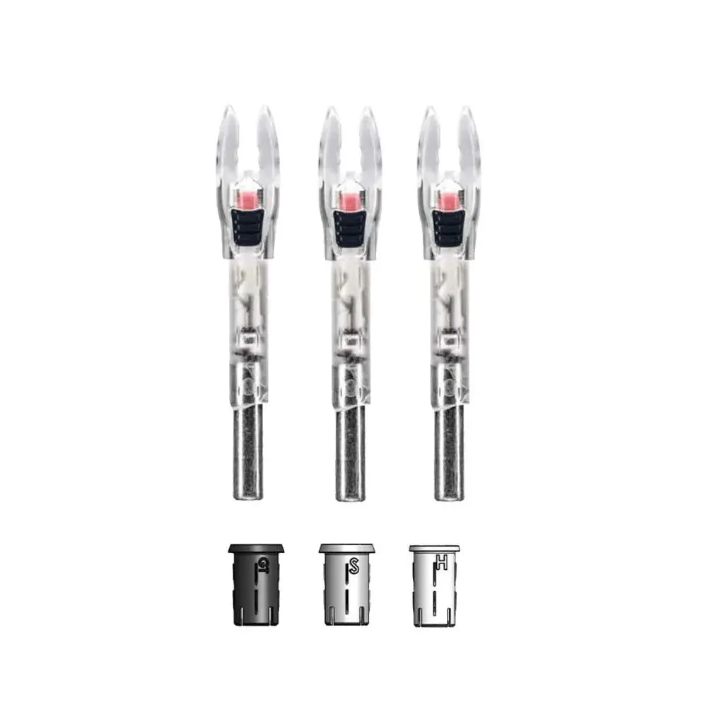Nockturnal Shift Universal Red Lighted Nock 3-Pack, Lithium, Battery, Led, Durable