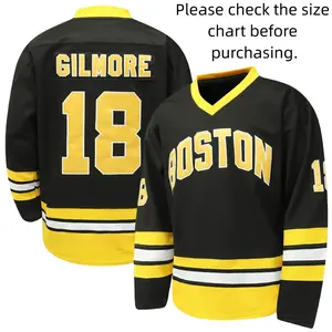 Happy Gilmore #18 Jersey Boston Adam Sandler 1996 Movie Ice Hockey Jersey Stitched S-XXXL, 90S Hip Hop Clothing for Party Casual Sportswear Athletic Shirts Christmas gifts UglySweater