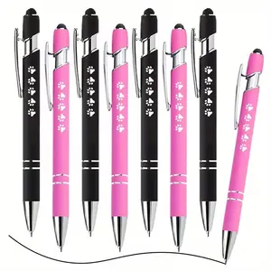 6/8/24-Pack Paw-Print Ballpoint Pens with Stylus Function. Black Ink. Office Supplies. School Supplies. The perfect gift for dog lovers, cat lovers, and pet enthusiasts. Valentine’s Day gift. Back-to-school present. ball pen