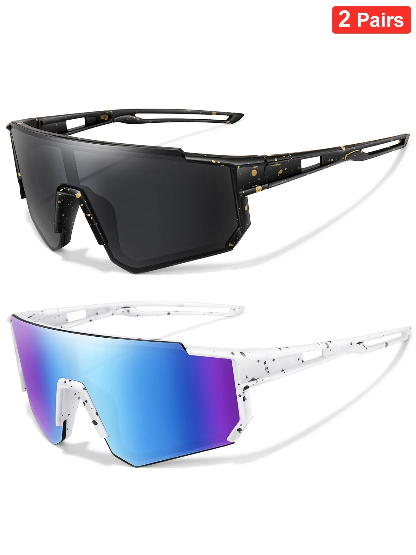 Unisex Sportive Shield Sunglasses, Trendy Large Size Sunglasses, Fashionable Sunglasses for Outdoor Sports Cycling, Summer Sports Sunglasses, Sporty Sunglasses, Sports Eyewear