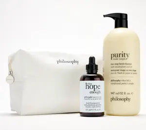 philosophy 32oz puritycleanser & 5.7oz when hope is not enough serum