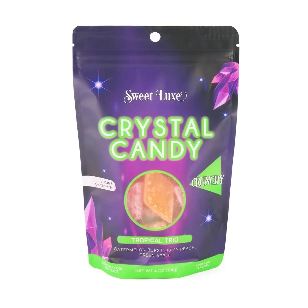 Sweet Luxe New Extra Crunchy Crystal Candy - Tropical Trio Flavor