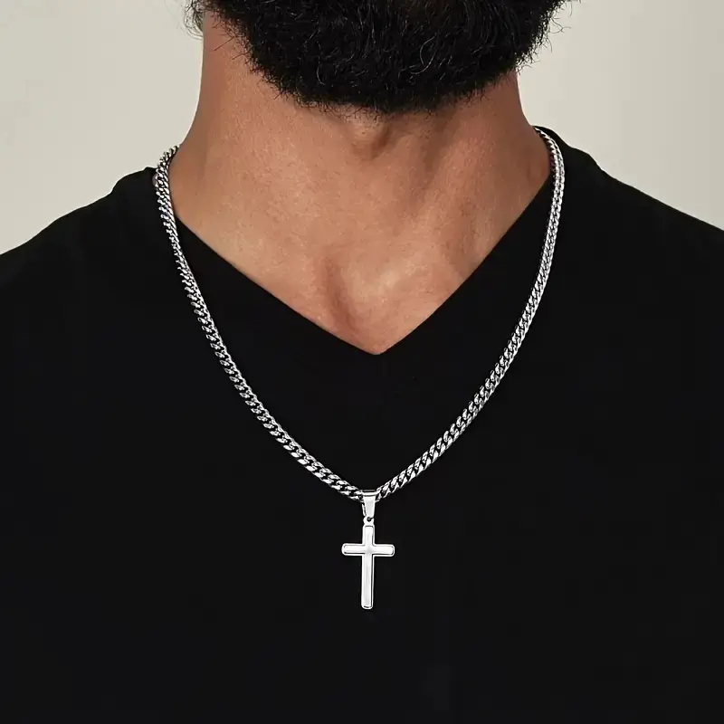 Inspirational Cross Necklace for Son - Sentimental Gift from Mom with Heartfelt Message