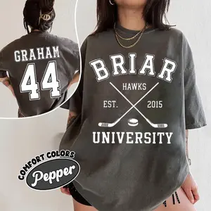 Briar University Graham 44 Shirt, Off-Campus, Hockey Romance Shirt, Briar U Tee, Campus Hockey Comfort Colors Shirt