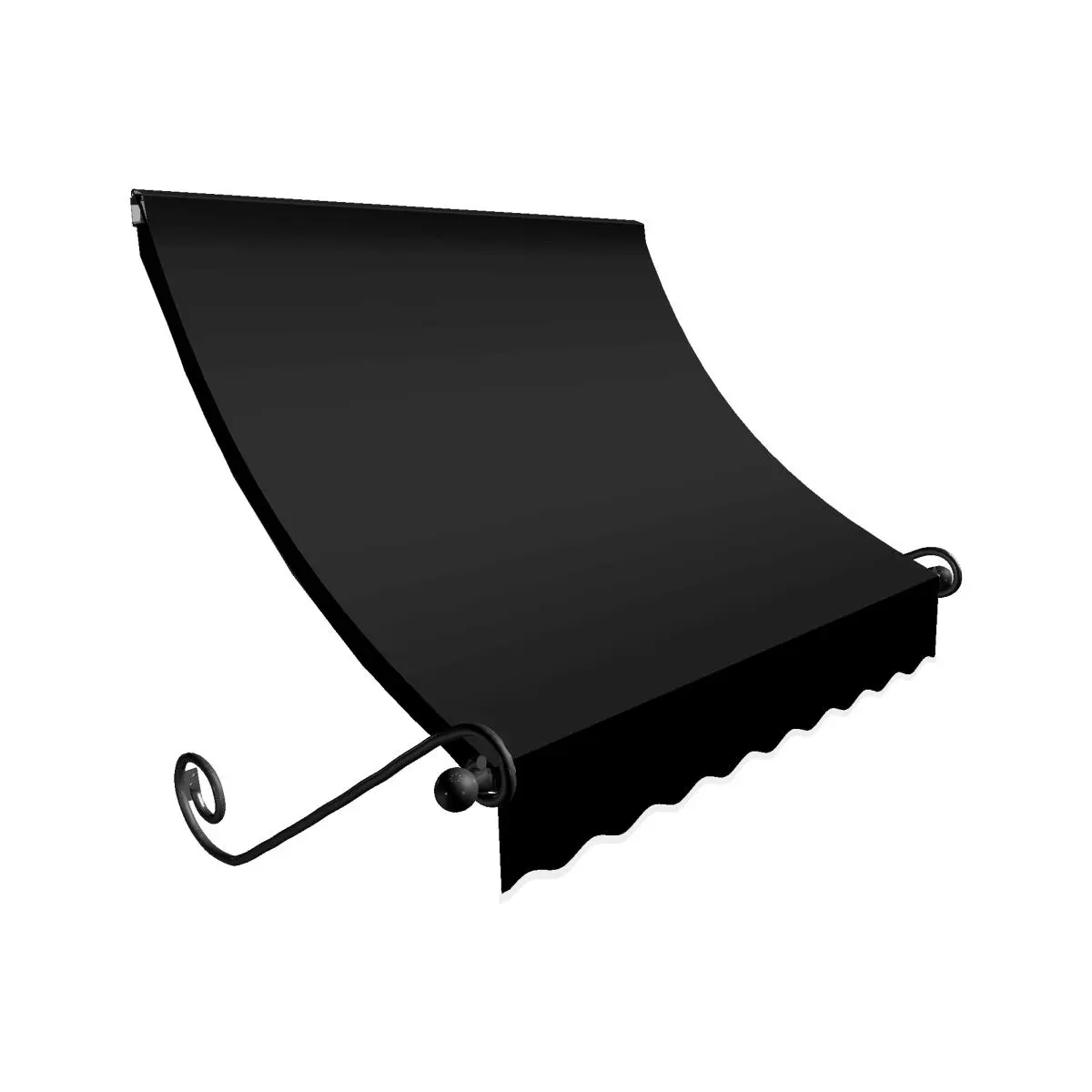 Awntech ECH1836-US-7K 7.38 ft. Charleston Window & Entry Awning, Black - 18 x 36 in.