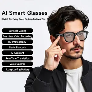 Senbono HD Smart Glasses Camera, Video Recording & Translation, Wireless Calling, Music Playback, Voice Assistant, Portable Sports Eyewear, Wearable Smart Glasses, Multifunctional Smart Glasses, AI Smart Glasses