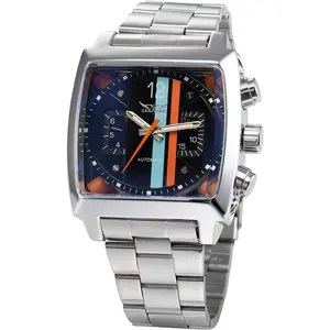 Men Automatic Analog Mechanical Watch Stainless Steel Classic Business Luminous Watch