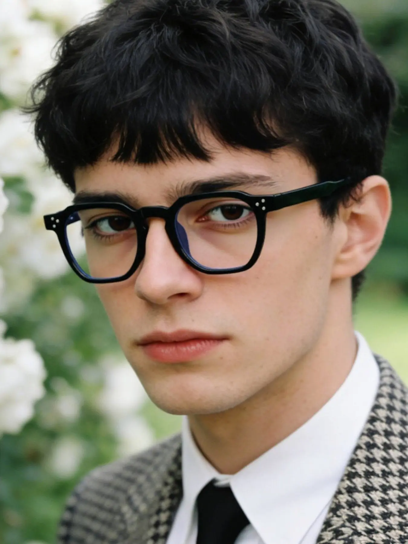 Men's Square Frame Flat Lens Glasses, Stylish Square Frames, Lightweight PC Material, Casual Style for Computer Gaming & Home Office Use