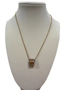 Pre-owned Louis Vuitton Nanogram Belt Gold Plated Necklace Perfect for Daily Use