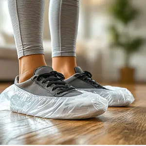 30 Pairs Disposable Waterproof Shoe Covers Non-Slip Plastic Boot Covers for Cleaning Rain Mud Home Protection