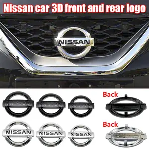 Nissan Car Front & Rear Emblem Replacement, Easy Installation, Reinforced Thickened Logo Sticker, Fits Versa, Altima, Rogue, X-Trail, Murano, Vehicle Exterior Decoration