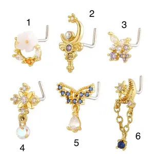 Gold Plated Nose Ring / Nose Jewelry / Buy 2 Get 1 Free