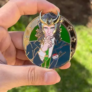 God of Mischief- Hard Enamel Pin- Triple Layered Gold Platted Pin