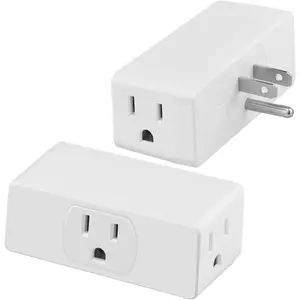 Multi Plug Outlet Extender 2pack, Multiple Outlet Splitter, 3 Outlet Grounding Wall Adapter, Multi Plug Wall Outlet, Multiple Plugs in One Outlet, Cruise Essentials, Electrical Wall Outlet Splitter