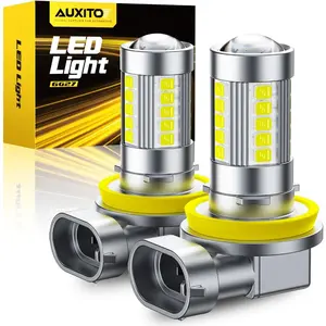 Upgraded LED Fog Light Bulbs For H11,H8, 6500K Cool White, 1:1 Mini Size LED Fog Light Bulbs For H11,H8,H16, 360° Full Illumination(Pack of 2)
