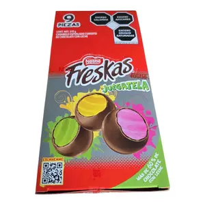 Nestle Freskas Guegatela 9 Pieces Box Caramel Covered Chocolate Mexican Candy 12.9 oz Net Weight Sweet Treats Snack Bonbon Dessert