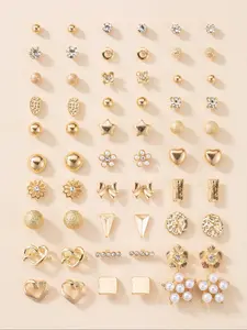 Women's Elegant Mixed Shape Earrings Set, Fashion Jewelry for Party, Daily Clothing Decor, Trendy All-match & Exquisite Jewelry for Birthday Gift