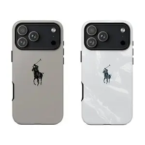 Minimal Polo Rider Aesthetic Phone Case, Luxury Neutral Shockproof TPU Cover Suitable for iPhone 17-11 Pro Max