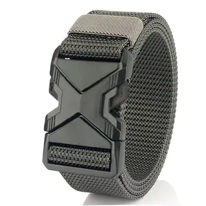 The New Men's 125cm Buckle Belt Nylon Braided Lightweight Breathable Daily Commuter Men's Belt