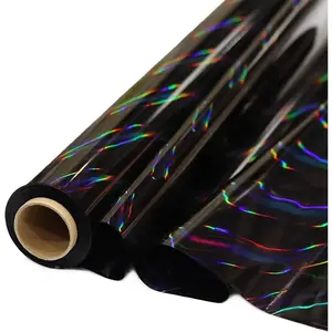 Iridescent Black Cellophane Wrap Roll I 34 In Wide X 100 Ft Long I Colorful Cello  For Baskets,Gifts, ,Birthday Holiday Wedding Floral, Party Arts Crafts Decoration (Black)