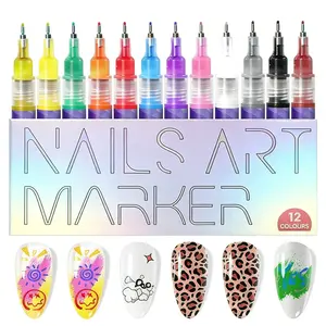 Holiday Christmas gifts Cutics Doodle Pen for DIY Nail Art Drying Quickly Acrylic Painting and 3D Dot Embroidery mma acrylic nail - On Nails Quick Drying Dot Stitching Nail Art Pen for Home and Salon DIY, Nails Care Cutics Manicure Polish Cosmetic