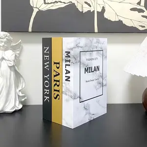 3pcs Vintage Fashion Decorative Fake Books, Realistic Book Decor for Home, Living Room, Bedroom, Coffee Table, Stylish Stackable Atmosphere Decor