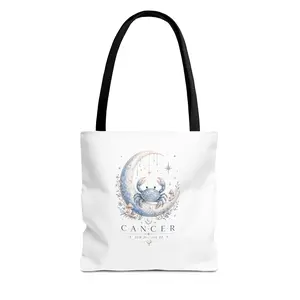 Cancer Zodiac Tote Bag | Astrology Birthday Gift for Her | Star Sign Aesthetic Tote Bag | Crab Moon Horoscope
