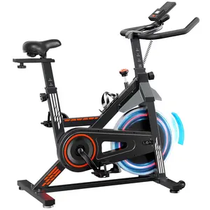 Naipo Exercise Bike Indoor Cycling Bike with 300Lbs Big Seat Cushion for Home Cardio Leg Workout