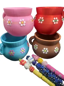 Jarrito Pen and Pencil Holder in Adorable Vibrant Colors 3D Printed Design for Fun Practical Storage Solution