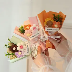 Mini Crochet Flower Bouquet Set, Handmade Knitted Floral Gift, Perfect Mother's Day Gift, Graduation Gift, Valentine's Day Gift for Girlfriend, Wife, Best Friend, Birthday Present