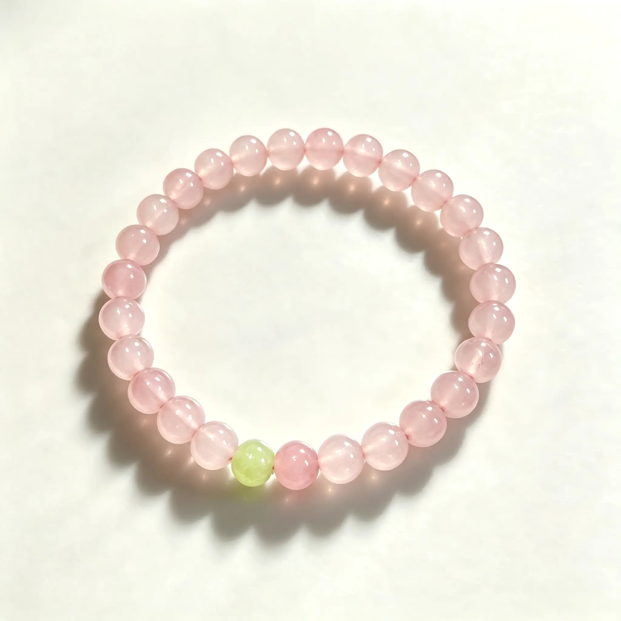 Original Design Rose Quartz Crystal Pink Bracelet, Fashion Costume Jewelry Accessory