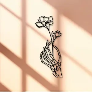 Skull Hand Design Wall Art, Metal Wall Decor, Art Wall Decoration, Creative Wall Hanging Decor for Home Living Room Bedroom