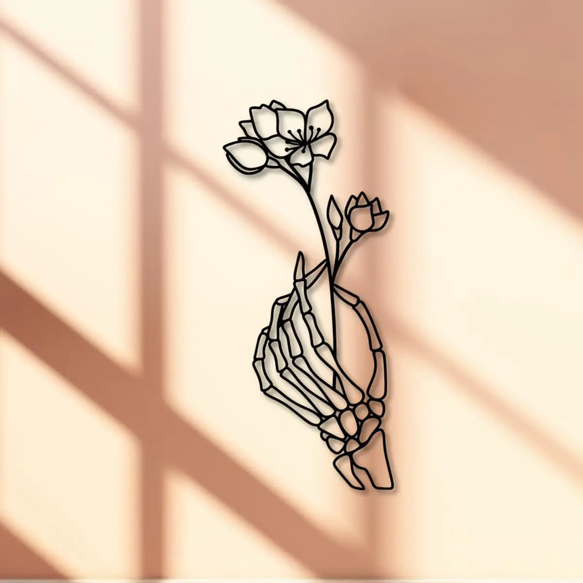 Skull Hand Design Wall Art, Metal Wall Decor, Creative Wall Hanging Decor for Home Living Room Bedroom