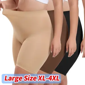 Women Body Shaper Boyshorts  Mid-Waist Body Shaper Shorts Tummy Control, Thigh & Smoothing Shapewear for Slip Shorts Under Dresses Plus Size XL-4XL Black Beige Coffee