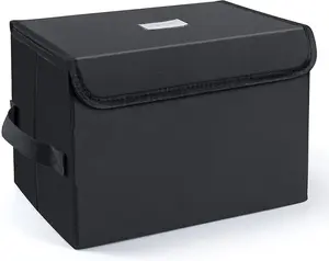 Vinyl Record Storage Box for 7-inch Records Crate Holds up to 60 records,Pack of 1-11x 7.4x 7.4 Inch LP record storage- Black