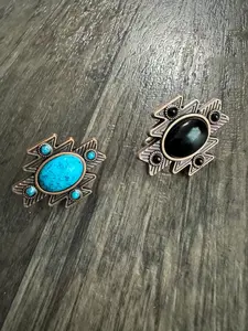 Aztec Shaped Wild Rag Scarf Slide by Double B Wild Rags