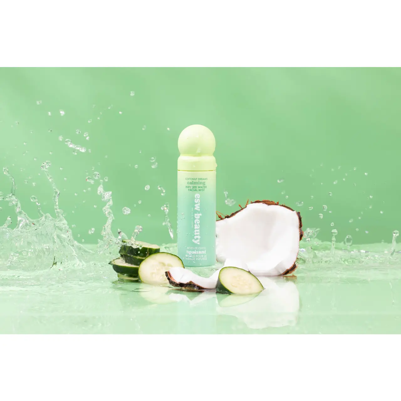ESW BEAUTY Coconut Dreams Calming Coconut-Infused Water Facial Mist - Hydrating Skincare Moisture Rescue, Daily Redness Relief & Skin Repair, Ideal Mother's Day Gift Option