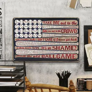 Baseball Decor Boy Room Decor Metal Tin Sign, Baseball Wall Decor Baseball Poster for Boys Bedroom Decor, Baseball Wall Art Sports Room Decor for Bedroom, Baseball Gifts for Boys