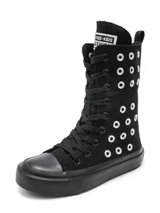 OPOEE Boys and Girls Casual High Top Children's Canvas Shoes Fashion Street Dance White Campus Shoes Outdoor Leisure sneakers Shoes