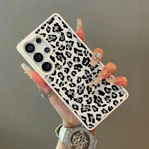 Trendy Magnetic Case for Samsung S22/23/24/25 plus ultra Black leopard print MagSafe Ready, Ultra Thin & Shockproof | Cute Pick for Girls