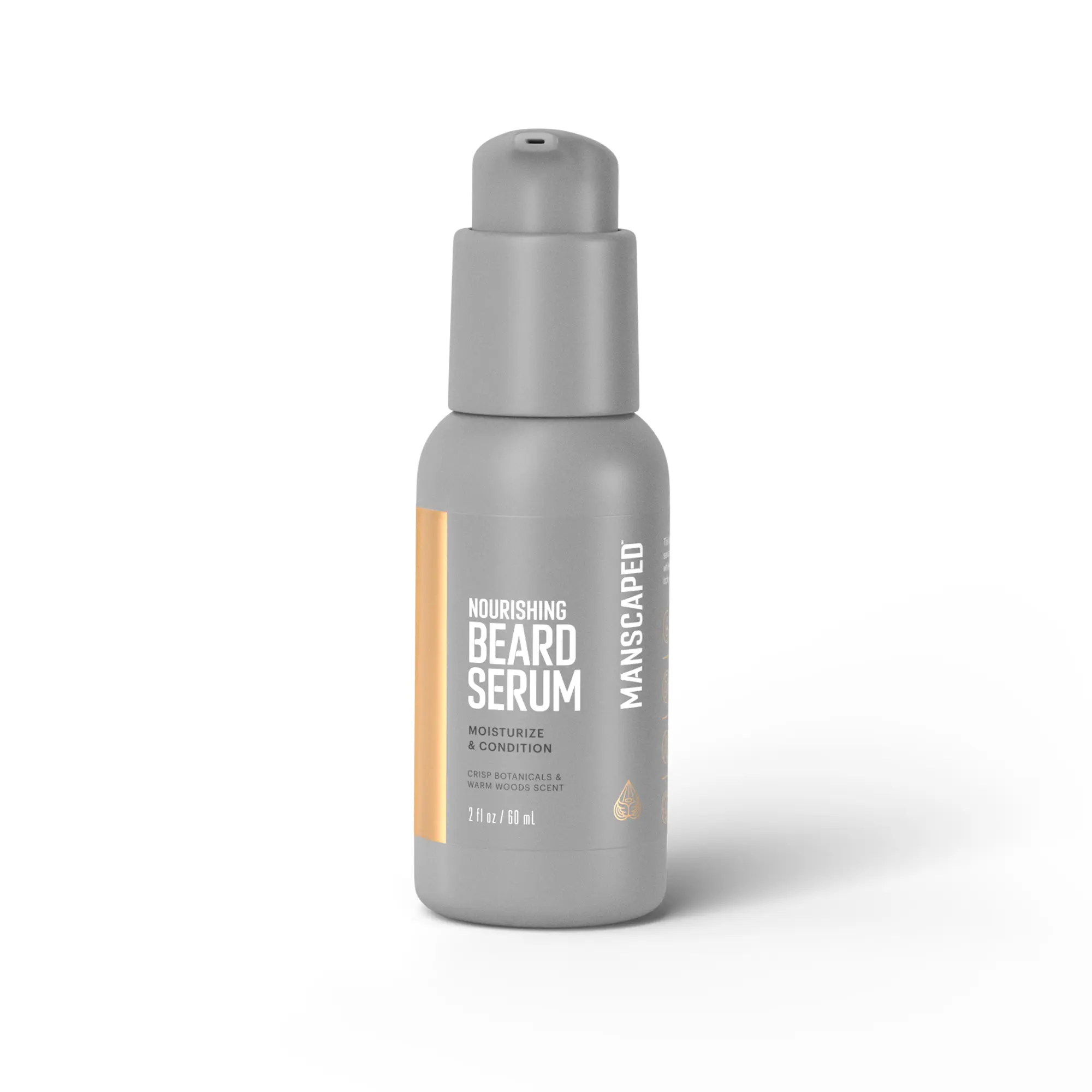 MANSCAPED® Beard Serum – Nourishing & Hydrating with Ceramide Complex, Argan & Castor Oils, Lightweight Conditioning Serum for Soft Facial Hair & Moisturized Skin, Non-Greasy Treatment, 2 oz.